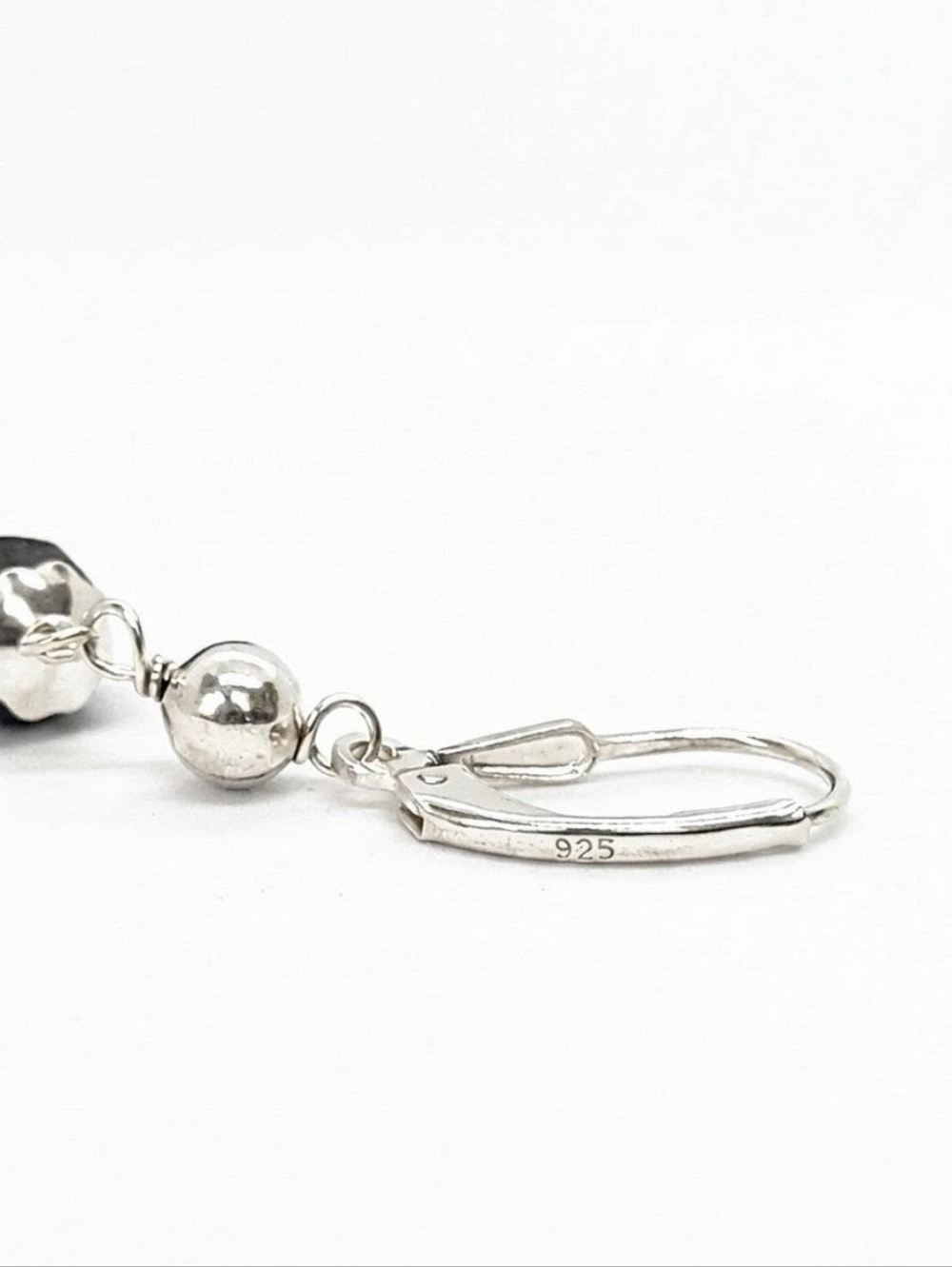 Vintage 925 Sterling Silver Faceted Garnet Drop Earrings Archival Jewelry - Picture 5 of 10